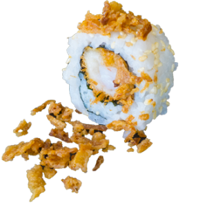 Crispy Oignon Rolls tempura crevette
